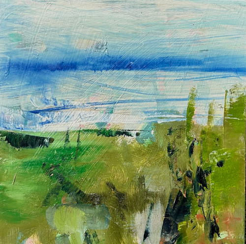 Dawn | 20 cm x 20 cm x 3.5 cm | Oil on timber block 2026