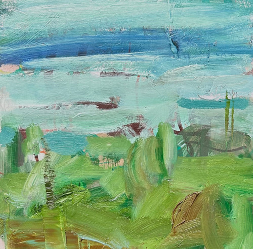 Afternoon | 20 cm x 20 cm x 3.5 cm | Oil on timber block 2026