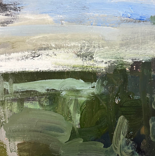 Riff | 25 cm x 25 cm x 3.5 cm | Oil on timber block 2026