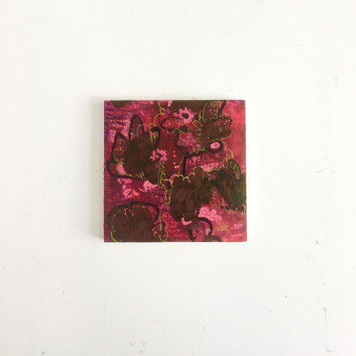 home holiday | 20 cm x 20 cm x 1.5 cm | Oil, acrylic and pencil on board