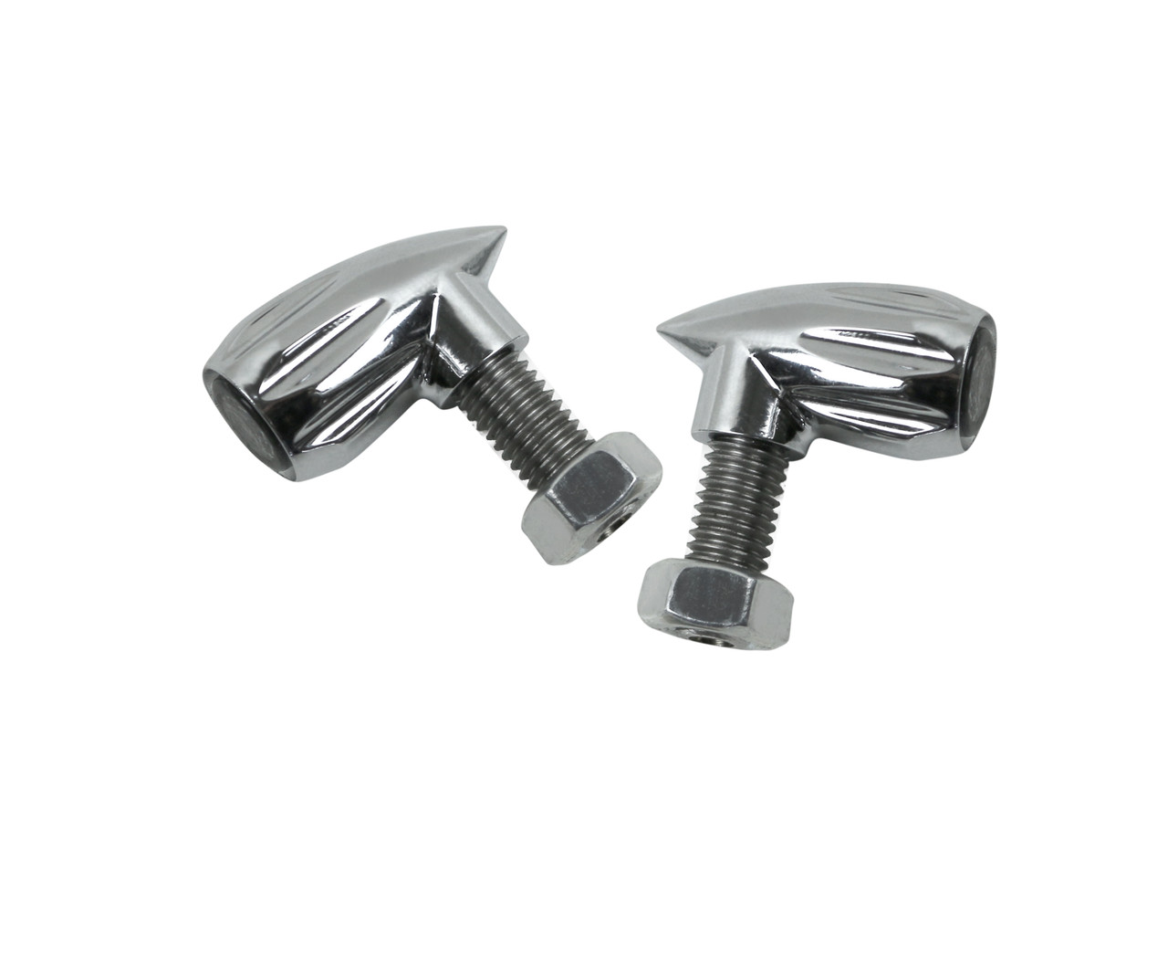 KODLIN コドリン 3-1リアターンシグナル クローム K68490 Kodlin Neowise 3-1 Bullet Grooved Rear Indicators in Chrome