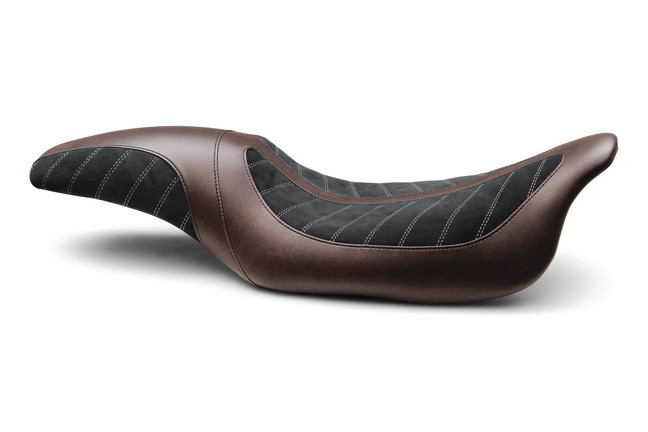 HARLEY-DAVIDSON シート ダークブラウン Kodlin Skyline Seat – Brown with Black Accents – For Harley
