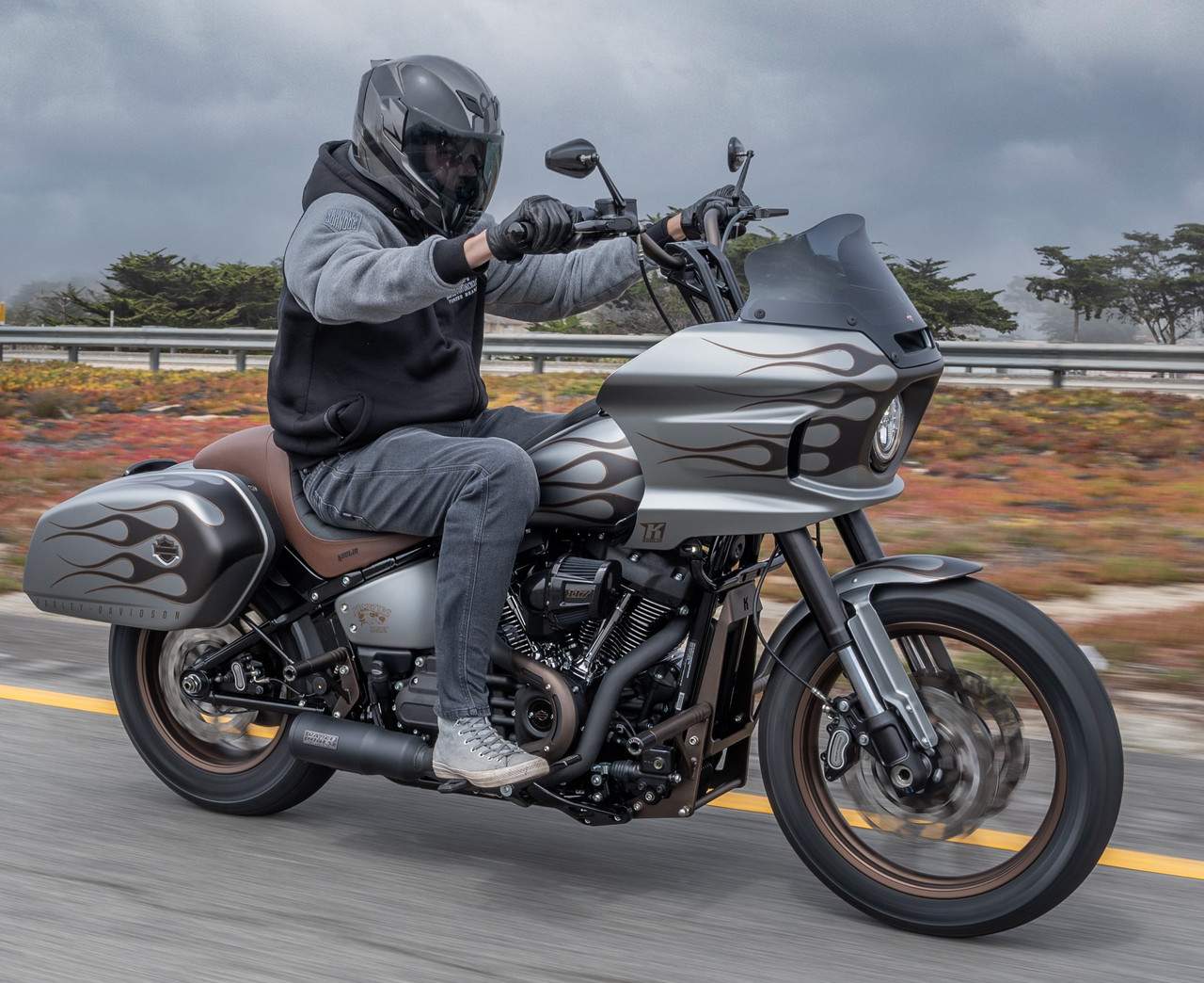 Kodlin Fastback Risers 10“ for M8 Softail with a Digital