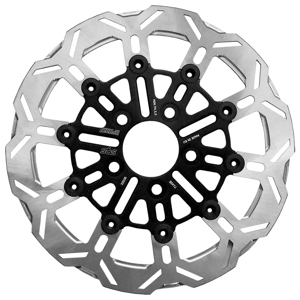 Kodlin by SBS 10-Spoke Rear Brake Rotor – Polished– for Harley