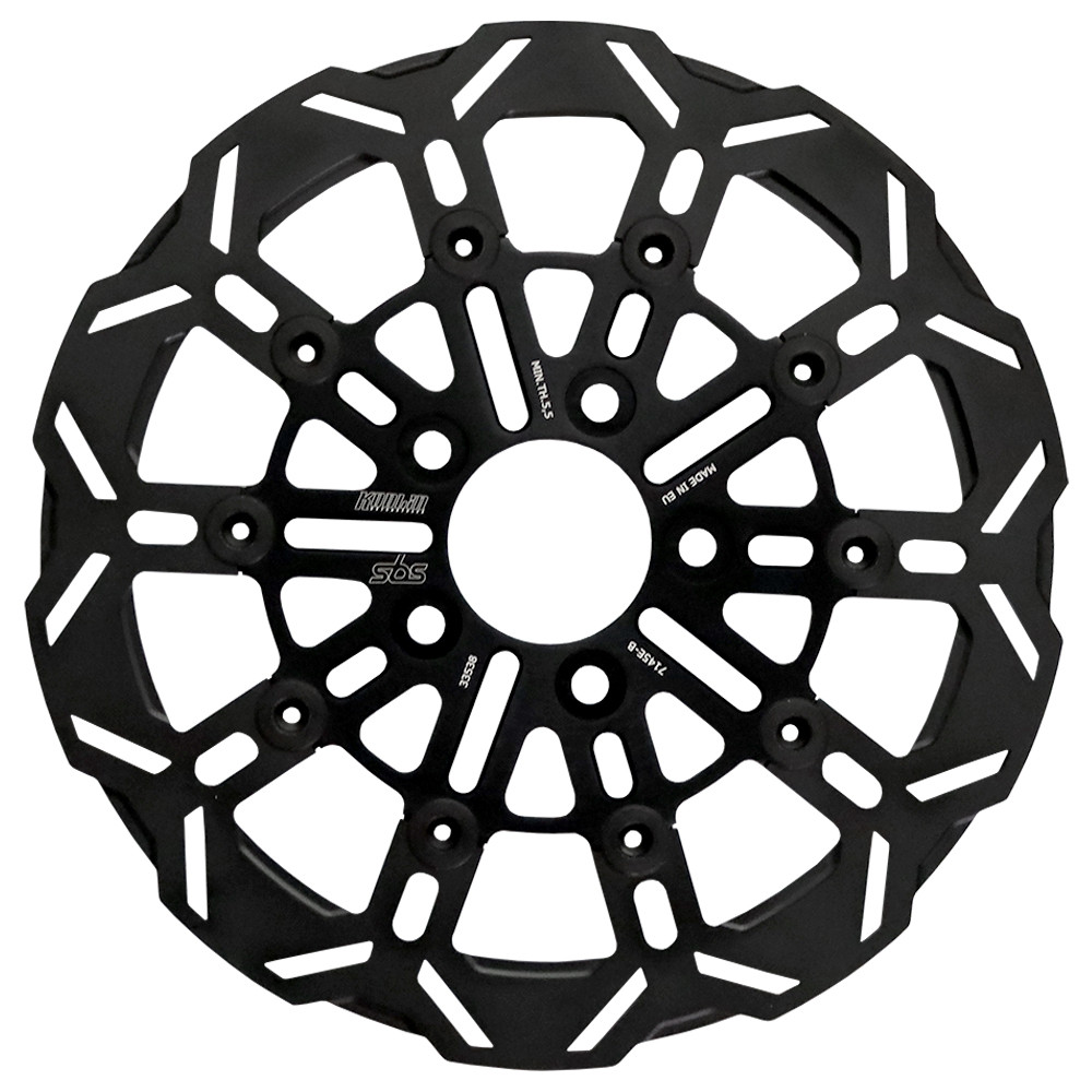 Kodlin by SBS 10-Spoke Rear Brake Rotor – Black – for Harley