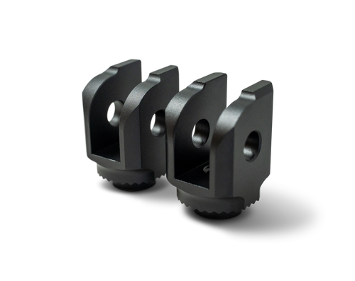 Splined Driver Peg Adapter for 2018-up Softail (Except FL models with floorboards), 2020-up Livewire models, 2021-up Pan America, and 2021-up Sportster S, Black, Pair