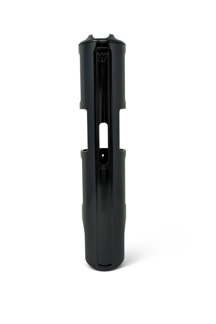 Black water reservoir cover for 2023.5–2025 Harley Touring VVT models. Fits FLHX, FLTRX, CVO Road Glide, and Street Glide. Hides stock plastic coolant tank cleanly.