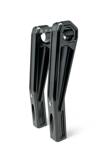 Kodlin Ascent Pro Risers, 10" high in gloss black for MY24-25 CVO Road Glide ST FLTRXSTSE models and Road Glide FLHX, FLTRX models Kodlin Ascent Pro Risers, 10" high in gloss black for MY24-25 CVO Road Glide ST FLTRXSTSE models and Road Glide FLHX, FLTRX models