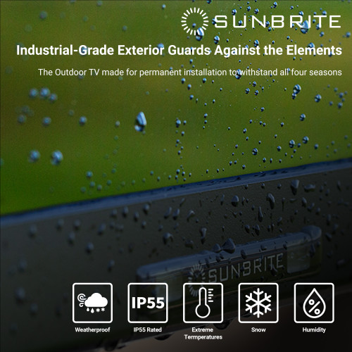 55" Veranda 3 Series - Smart Outdoor TV - Full-Shade - 4K UHD HDR 55" Veranda 3 Series - Smart Outdoor TV - Full-Shade - 4K UHD HDR