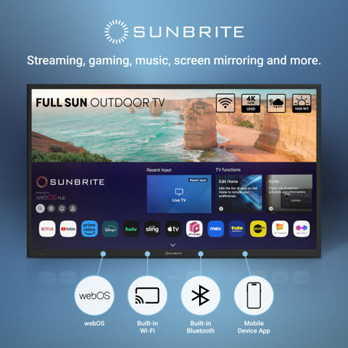 75" Solis Outdoor TV - Full Sun - SB-FS-75-BL