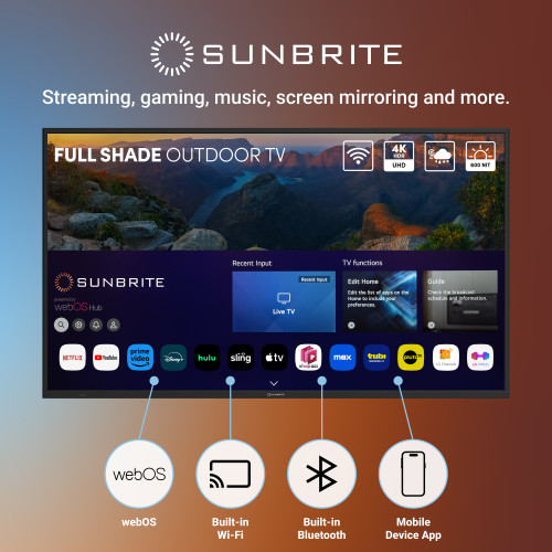 Veranda 4 Series - Smart Outdoor TV - Full Shade - 4K UHD HDR