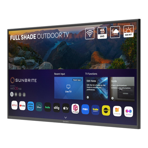 65" Veranda 4 Series - Smart Outdoor TV - Full Shade - 4K UHD HDR SB-V4-65-BL