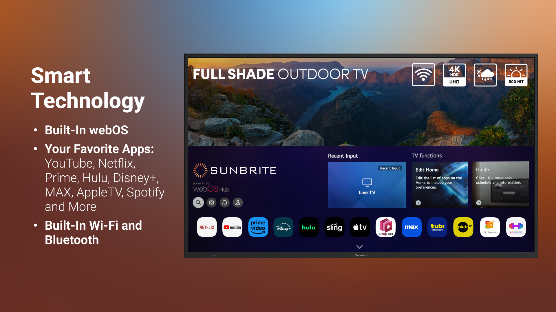 SunBrite Veranda 4 Outdoor TV Smart Options