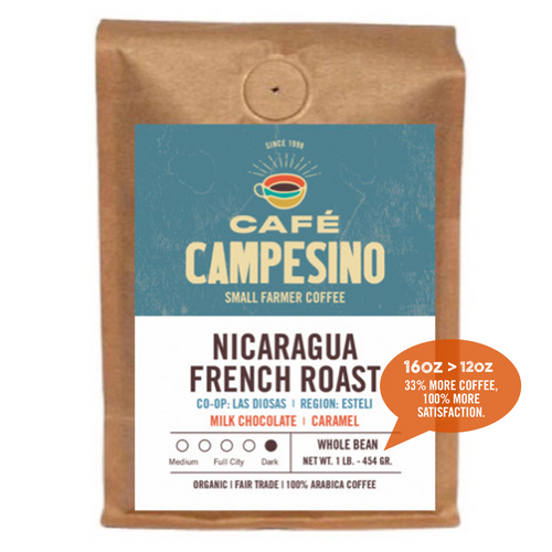 Fair trade, organic, shade-grown, arabica coffee from the PROCOCER cooperative in Nicaragua.