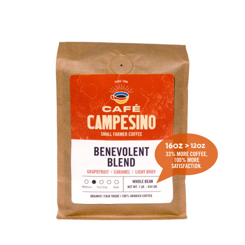 This is a blend of fair trade and organic light-bodied coffees from Central and South America and Sumatra, Indonesia with a sweet, fruity fragrance, a fresh, sweet aftertaste, and a gentle, slightly tart acidity.