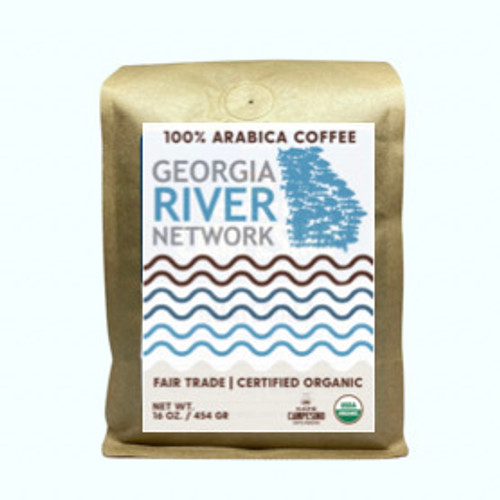 A robust blend of Latin American and Indonesian coffees. When you buy this blend, we will donate 10% of your coffee sale to the Georgia River Network to support the work they do to ensure a clean water legacy in all of Georgia's rivers.