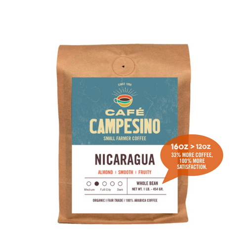 Fair Trade Organic Shade-Grown coffee from the Las Diosas cooperative in Nicaragua.
