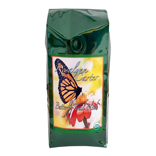 A blend of Colombia Medium, Sumatra Viennese, and Nicaragua Medium Roasts created in honor of the Rosalynn Carter Butterfly Trail