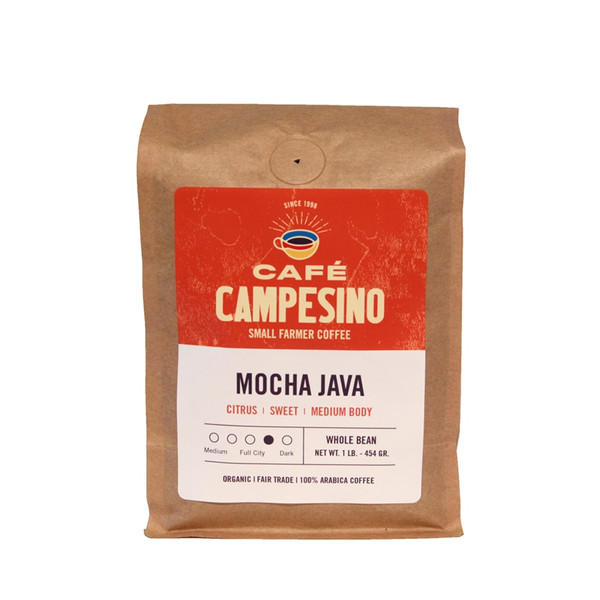 A delicious fair trade, organic, shade-grown blend of Indonesian and African coffee with a sweet, silky-bodied coffee with bright, citrus acidity. 