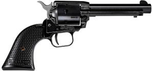 Heritage Mfg RR22MB4PG Rough Rider  22 LR/22 WMR 6 Shot, 4.75" Black Steel Barrel, Black Cerakote Zinc Alloy Frame, Black Cerakote Cylinder, Black Polymer Grip, Hammer/Thumb Safety, Exposed Hammer