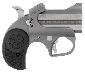 Bond Arms BARN Roughneck Rough Series 38 Special/357 Mag 2 Shot 2.50" Rough Matte Stainless Steel Barrel & Frame, Black Rubber Grips