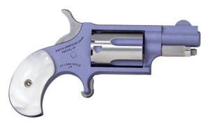 North American Arms 22LRORCHID Mini-Revolver  22 LR 5 Shot 1.13" Orchid Cerakote Stainless Steel Barrel & Frame, Orchid/Stainless Cylinder, White Pearlite Grip, Stainless Exposed Hammer