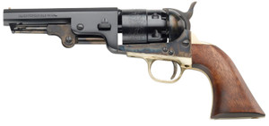 Pietta PF51CH44512 1851 Navy Yank Sheriff 44 Cal 6 Shot 4.88" Blued Octagonal Steel Barrel & Cylinder, Color Case Hardened Frame, Walnut Grip