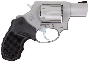 Taurus 232729 327  Small Frame 327 Federal Mag 6rd 2" Matte Stainless Steel Barrel, Cylinder & Frame, Black Finger Groove Rubber Grip, Hammer Safety