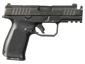 Rost Martin RM1CBLKOSP(COMP) RM1C  9mm Luger 17+1 4" Black Compensated Match Grade Barrel, Black Tenifer Optic Ready/Serrated Steel Slide, Black Polymer Frame w/Picatinny Rail, Textured Grip