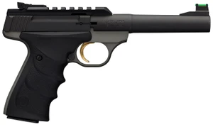 Browning 051530490 Buck Mark Plus Practical 22 LR 10+1 5.50" Tapered Bull Barrel, Matte Black Optic Ready/Serrated Steel Slide, Matte Gray Aluminum Frame, Black Ultragrip RX Grips