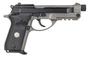 Girsan 390890 MC 14TX  380 ACP 13+1 4.90" Tungsten Cerakote Spiral Fluted Threaded Tip-Up Barrel, Matte Black Serrated Steel Slide, Tungsten Cerakote Aluminum Frame w/Picatinny Rail, Black G10 Grip