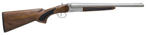 Citadel CITSBS1218NKL Coach  12 Gauge 3" 2rd 18.50" Nickel Barrel/Rec, Fixed Walnut Stock