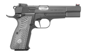 EAA GIRSAN 390465 MCP 35 Match 9mm Luger 15+1, 4.87" Stainless Steel Barrel, Matte Black Serrated Slide, Matte Black Steel Frame w/Beavertail, Black/Gray Checkered Grip, Ambidextrous