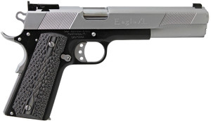 Iver Johnson Arms EAGLEXL10TT Eagle Deluxe 10mm Auto 8+1 6" Steel Barrel, Hard Chrome Serrated Steel Slide, Matte Black Steel Frame w/Beavertail, Black/Gray G10 Grip
