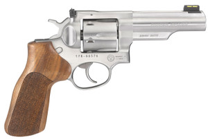 Ruger 1775 GP100 Match Champion 10mm Auto 6rd 4.20" Satin Stainless Half-Lug Barrel, Cylinder & Frame, Hogue Stippled Hardwood Grip, Transfer Bar Safety