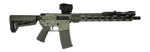 Shark Coast Tactical SCC04137GKNL Grassy Knoll Bundle 5.56 NATO 30+1 16" Black Melonite Threaded Barrel, 2-Tone Green Cerakote Aluminum Receiver w/Picatinny Rail, M-LOK Handguard, Magpul MOE SL OD Gre
