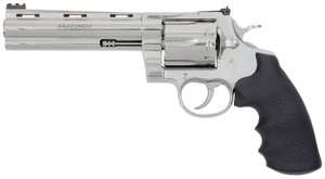 Colt Mfg ANACONDASP6RFT Anaconda Target 44 Mag 6rd 6" Stainless Vent Rib Barrel, Cylinder & Stainless Stainless Steel Frame, Black Rubber Grip