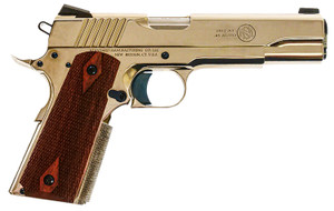 Standard Mfg  1911 Standard Full Size Frame 45 ACP 7+1 5" Stainless Match Grade Barrel, Nickel Steel Serrated Slide, Nickel Steel Frame w/Beavertail, Walnut Double Diamond Grip