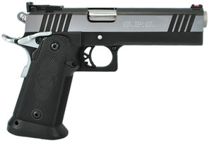 TriStar 85674 SPS Pantera 1911 9mm Luger 18+1 5" Stainless Steel Barrel, Black Chrome Serrated Steel Slide, Black Steel Frame w/Beavertail, Black Polymer Grip, Right Hand