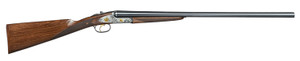 F.A.I.R. FRISSL2028 Iside Select 20 Gauge Break Open 2rd 28" Black Side By Side Barrel, Polished Silver w/Gold Inlay Receiver, English Style Oiled Walnut Stock, Technichoke XP50 Choke System