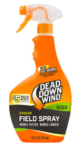 Dead Down Wind 1392418 Evolve Field Spray  Cover Scent Natural Woods Scent 24 oz Trigger Spray