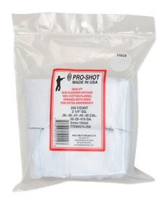 Pro-Shot 214250 Cleaning Patches  .38 - .45 Cal/ .410 / 20 Gauge 2.25" Square Cotton Flannel 250 Pack