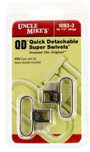 Uncle Mike's 10933 Super Swivel  Quick Detach Tri-Lock 1.25" Loop Nickel Finish