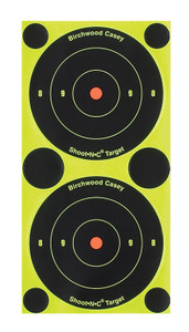 Birchwood Casey 34375 Shoot-N-C Reactive Target Self-Adhesive Paper Black/Yellow 3" Bullseye 240 Pack