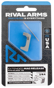 Rival Arms RA72S001D Magazine Release  Extended Dark Gray Aluminum for Sig P320