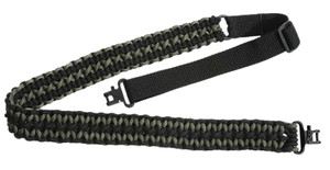 Outdoor Connection PCS80569 Paracord Sling 1" W x 43" L Adjustable Black w/Green Accents for Rifle/Shotgun