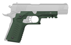 Recover Tactical CC3H03 Grip & Rail System  OD Green Polymer Picatinny for Standard Frame 1911
