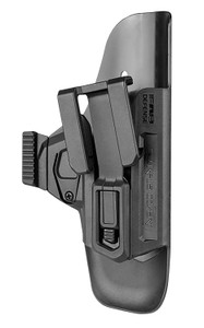 FAB Defense SCCG9B Scorpus Covert  IWB Black Polymer Belt Clip Compatible w/Glock 17/19/23/32 Belt 1.50-1.75" Wide Right Hand