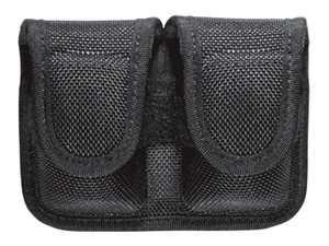 Bianchi 17400 7301 SpeedLoader Pouch Double Black Accumold Hook & Loop Belts 2-2.25" Wide Compatible w/ 38/357