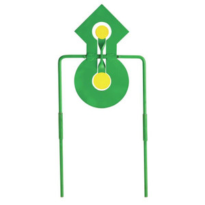 Champion .22 Double Reaction Metal Spinner Target Green Yellow